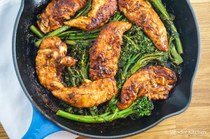 Honey Mustard Balsamic Chicken with Broccoli for dinner on Thursday in the weekly meal plan,
