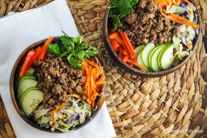 These Korean Bulgogi beef bowls with vegetables for dinner on Tuesday in this week