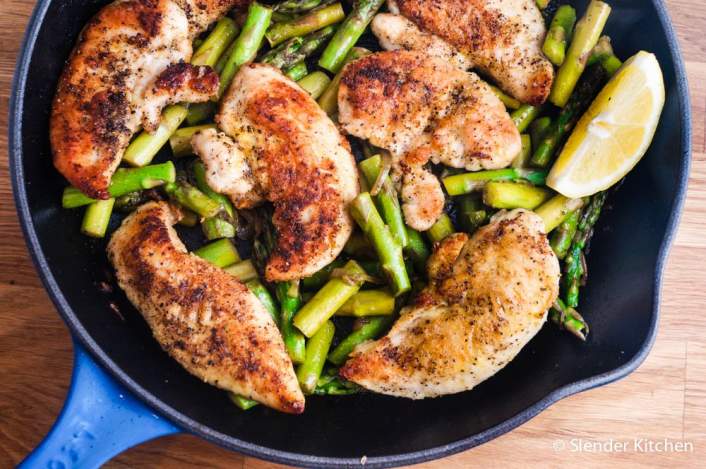 Lemon Garlic Chicken and Asparagus for dinner on Friday in the weekly meal plan.
