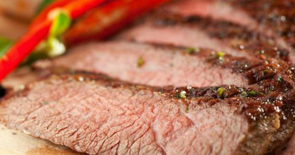 Grilled Flank Steak with Red Onions