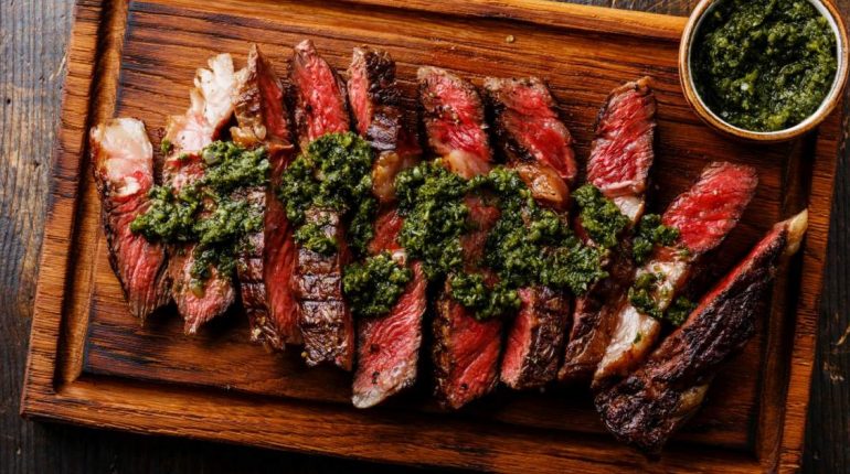 Grilled Sirloin Steak with Chimichurri