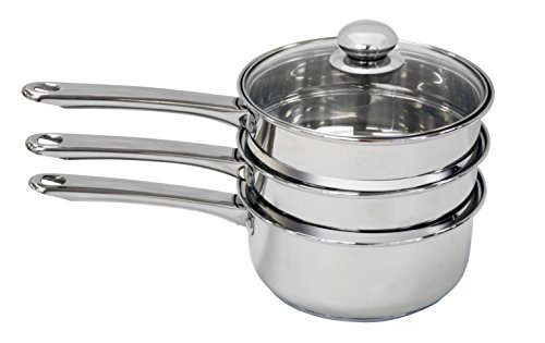 PureLife Double Boiler & Steamer - Made of Stainle...