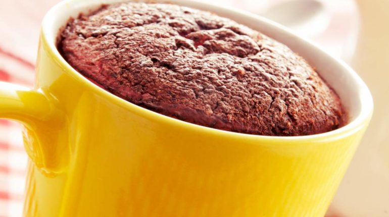 Microwave Chocolate Peanut Butter Mug Cake