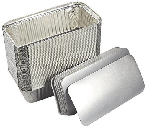 Aluminum Foil Pans - 50-Piece Loaf Deep Disposable...