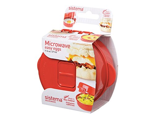 Sistema 1117 Easy Eggs Microwave Cookware, Red