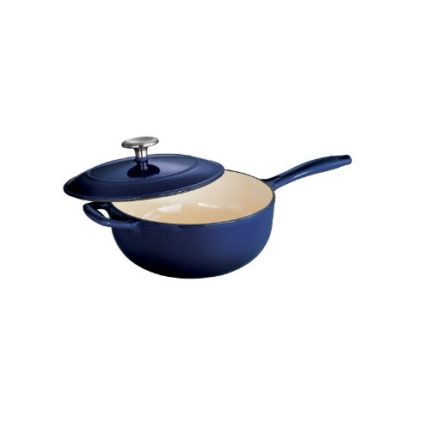 Tramontina Enameled Cast Iron Covered Saucier, 3-Q...