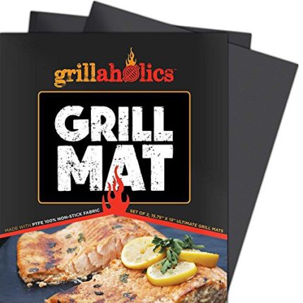 Grillaholics Grill Mat - Set of 2 Heavy Duty BBQ G...