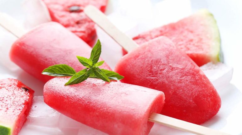 Healthy Watermelon Popsicles - Slender Kitchen